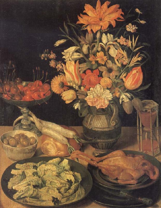 Georg Flegel Still Life with Flowers and Food China oil painting art